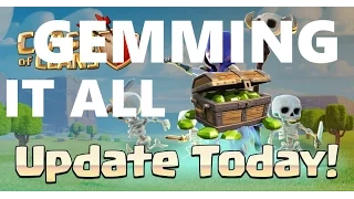 Clash of Clans: GEMMING THE ENTIRE SUMMER 2015 UPDATE, LEVEL 5 DRAGON + DARK ELIXER SPELL FACTORY