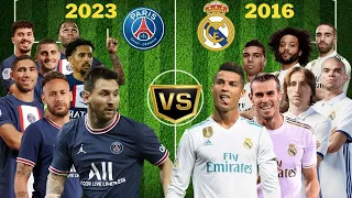 2023 PSG VS 2016 RMA🔥ULTIMATE VS 🔥 (Messi, Neymar, Mbappe, Ronaldo, Benzema, Bale, Modric)