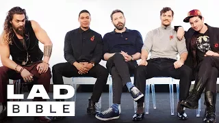 Justice League's Jason Momoa, Ben Affleck, Henry Cavill, Ezra Miller and Ray Fisher Jam Together