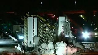 Las Vegas Hotel Implosion Leaves Elevator Shaft Untouched