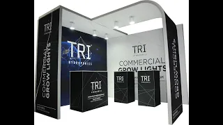 3x3m trade show booth with portable counter
