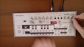 Roland TB-03 sound test (playing one of my old bass lines)