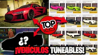 Top: 10 *COCHES* que DEBES TUNEAR #2 🔥 VEHÍCULOS TUNEABLES 🤩 de GTA 5 ONLINE (2023) 💣 - San Alien 👽