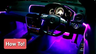 How To Install Ambient Lighting In A Car | Mercedes Benz C Class | RGB W204