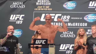 UFC 189 official weigh-ins Part # 6