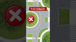 How to go straight ahead at roundabout ✅ #us #drivinglesson #learnerdriver #howtodrive #roundabout
