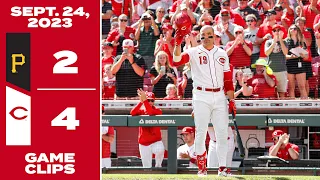 Game Clips 9-24-23 Reds beat Pirates 4 -2