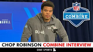Chop Robinson 2024 NFL Combine Interview On NFL Draft Meetings, Micah Parsons, TJ Watt & Nick Bosa