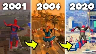 Evolution Of SPIDERMAN In GTA Games 2001-2020 (MOD)