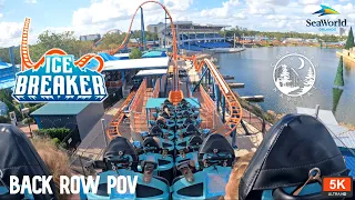 Ice Breaker Back Row Onride POV 5K 60 FPS | Premier Rides Multi-launch Coaster | SeaWorld Orlando