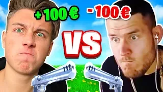 100€ DEAGLE 1v1 gegen STANDARTSKILL in FORTNITE !