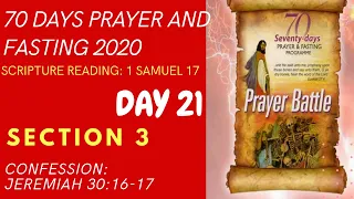 Day 21 Prayers MFM 70 Days Prayer and Fasting Programme 2020 Edition: Prayer Battle Dr. D.K. Olukoya