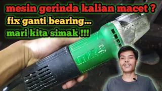 CARA GANTI BEARING MESIN GERINDA TANGAN || merk ryu