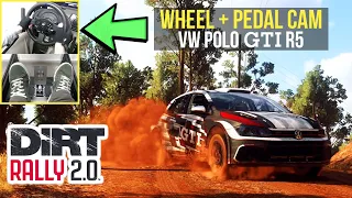 Volkswagen Polo GTI R5 | Wheel+Pedal Cam | Dirt Rally 2.0 | Thrustmaster T300 Wheel | PC 4K ULTRA