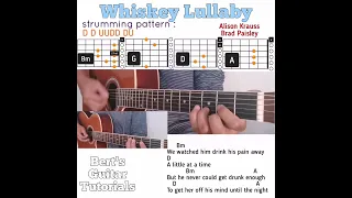 Whiskey Lullaby - Alison Krauss Brad Paisley guitar chords w/ lyrics & strumming tutorial