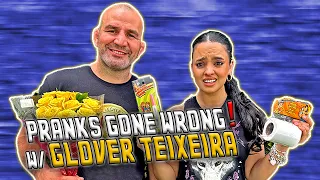 GLOVER TEIXEIRA WAS NOT A FAN OF MY PRANKS LOL