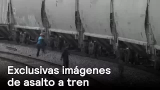 EXCLUSIVA: Imágenes de asalto a tren - Puebla - En Punto con Denise Maerker