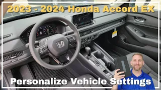 2023 - 2024 Honda Accord EX Vehicle Settings