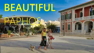 Paphos CYPRUS 🔴 NEW Beautiful Walking Tour [4K UHD]