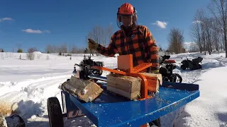 #398 Eastonmade ULTRA Wood Splitter VS Elm. Splitting Firewood. 4 Way Wedge. LogOX. outdoor channel.