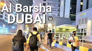 Dubai Night Walk 4K | Al Barsha 1 | United Arab Emirates 🇦🇪