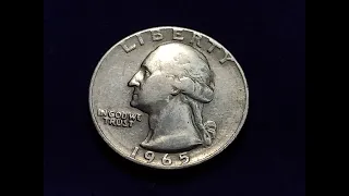 ☝️piensa bien antes de gastarlo!! el quarter dollar 1965💵💵 carisimo si lo encuentras 💵💵💵🕵️