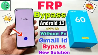 Realme Narzo 60 5G FRP Bypass Android 13 | New Trick | Narzo (rmx3750) Gmail Id Bypass Without Pc |