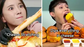 CHEESY MUKBANG | Mukbangers vs. Cheese