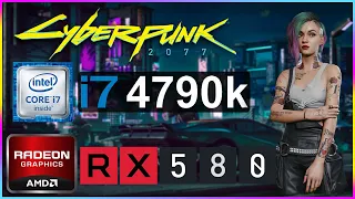 Cyberpunk 2077 RX 580 8G Patch 1.3 Benchmark | i7 4790k | 900p Test | 1600*900 | All Settings