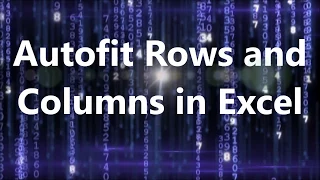 Autofit Rows and Columns