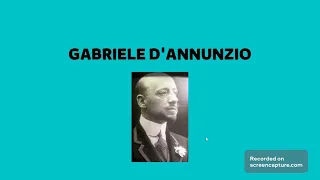 ITALIANO: GABRIELE D'ANNUNZIO