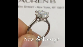 2.70 ct Forever One Moissanite Engagement Ring