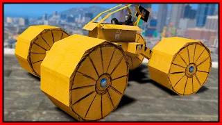 GTA 5 RP - I Build Cardboard Monster Truck & Trolled Cops