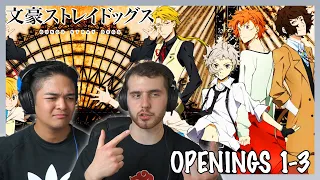 BUNGOU STRAY DOGS Opening 1-3 REACTION!! || Anime OP Reaction