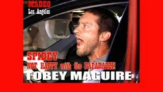 Tobey Maguire Flips Out on Paparazzi H2334 STARS ATTACK!