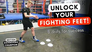 FEET WIN FIGHTS 👣🥊 8 Game-Changing Footwork Drills for Boxing, Kickboxing & MMA 📈