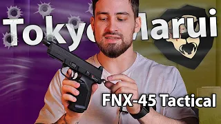 Страйкбольный пистолет Tokyo Marui FNX-45 Tactical (6 мм, GBB, Black) видео обзор