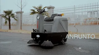 Anrunto Electric Battery Ride On Road Sweeper Floor Sweeper