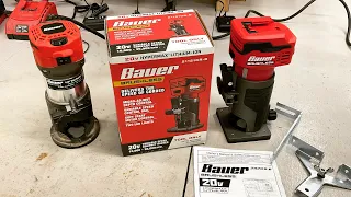Honest Review Of The New Bauer Variable Speed Cordless Compact Router!  Better Than Milwaukee?