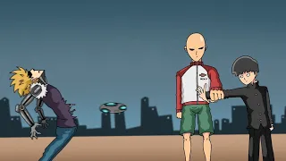 if Saitama vs Mob psycho fananimation