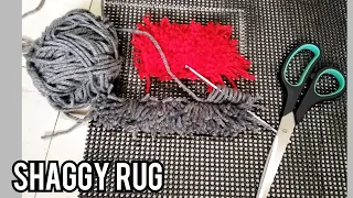 DIY| How to make shaggy rug/mat-part 3 | Using different colors | Fast and simple technique