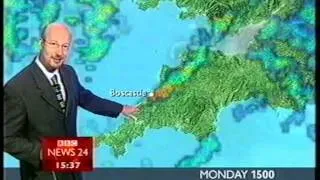 Peter Gibbs explains the cause of Boscastle flood on BBC News 24