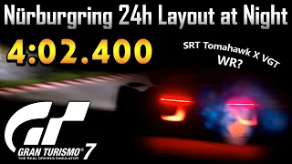 Gran Turismo 7 - Nürburgring 24h Layout at Night in 4:02.400 (SRT Tomahawk X VGT) - GT7 Nordschleife