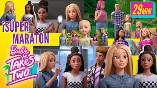 ¡MARATÓN AVENTURAS DE BARBIE POPSTAR! 💛🎤✨ | Barbie It Takes Two En Español Latino