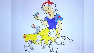 Cara menggambar dan Mewarnai Putri Salju | Snow White | Disney princess Snow White