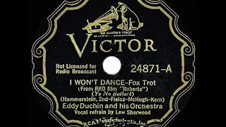 1935 HITS ARCHIVE: I Won’t Dance - Eddy Duchin (Lew Sherwood, vocal)