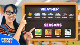 Teaching and Learning Types of Weather and the 4 Seasons to Kids with Miss V