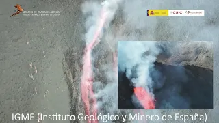 Comparativa del cráter 24/25 sept. Erupción Cumbre Vieja, La Palma. IGME-CSIC