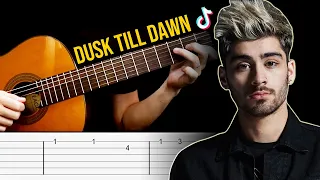 DUSK TILL DAWN Guitar Tabs Tutorial (ZAYN feat. Sia)