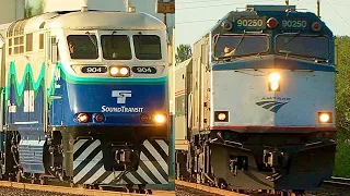 AMTRAK SOUNDER BNSF Seattle Area (August 2022)